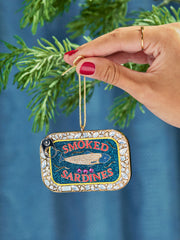 Tinsel and Tin Sardine Ornament - Sardines