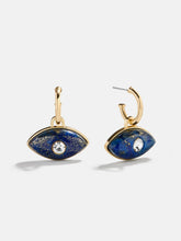 Semi-Precious Evil Eye Earrings - Gold/Blue
