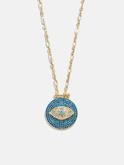 Evil Eye Pendant Necklace - Gold/Blue