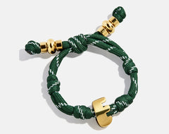 Knotty Initial Custom Bracelet - Dark Green