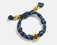 Knotty Varsity Number Custom Bracelet - Navy Single Digit
