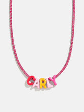 Name Drop Waterproof Kids' Custom Necklace - Pink