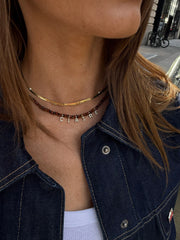 Mini Semi-Precious Custom Necklace - Tiger's Eye