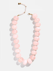 Joan Semi-Precious Necklace - Rose Quartz