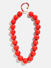 Jane Beaded Necklace - Red Jasper