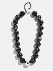 Jane Beaded Necklace - Obsidian