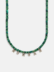 Mini Semi-Precious Custom Necklace - Malachite