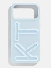 Fine Line Custom iPhone Case - Baby Blue