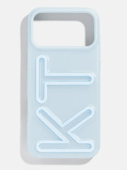 Fine Line Custom iPhone Case - Baby Blue