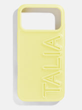 Fine Line Custom iPhone Case - Butter Yellow