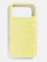 Fine Line Custom iPhone Case - Butter Yellow