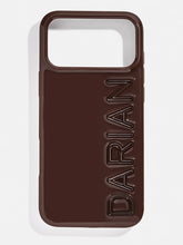Fine Line Custom iPhone Case - Dark Brown