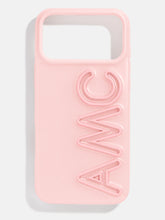 Fine Line Custom iPhone Case - Light Pink