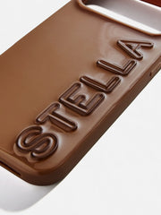 Fine Line Custom iPhone Case - Brown