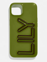Fine Line Custom iPhone Case - Olive/Brown