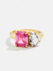 Toi et Moi Custom Birthstone Ring - Gold 7