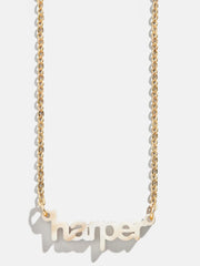 Acrylic Custom Nameplate Necklace - Gold