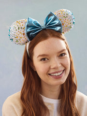 Disney Minnie Mouse Blue Iridescent Headband - Minnie Mouse Blue Iridescent Ears
