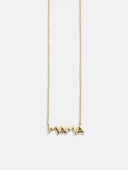 18K Gold Custom Nameplate Necklace - Organic