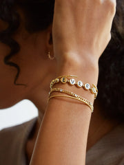 Disc Pisa Custom Bracelet - Black