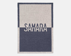 Spell It Out Custom Blanket - Denim Blue/Stone