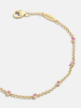 Yasmine 18K Gold Birthstone Bracelet - Rose