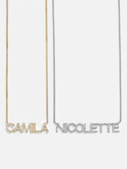 18K Gold Custom Nameplate Necklace - Block