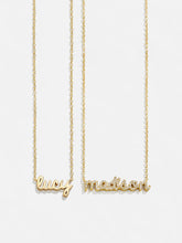 18K Gold Custom Nameplate Necklace - Mini Script