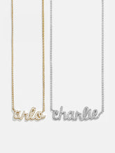 18K Gold Custom Nameplate Necklace - Script