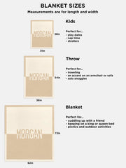 Ramble On Custom Blanket - Tan / Pink