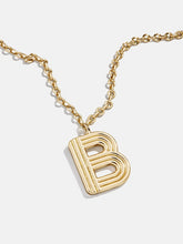 Retro Letter Initial Necklace - Gold