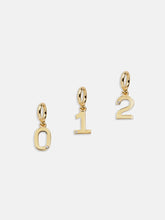 Gold Number Cluster Charm - 0