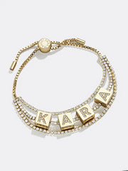 Click & Go Custom Bracelet - Gold/Pavé