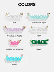 Kids' Custom Nameplate Necklace - Kids' Cable Chain