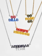 WEAR By Erin Andrews x BaubleBar Enamel Slogan Necklace - Green Bay Packers