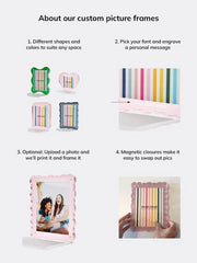 Picture Perfect Horizontal Acrylic Frame - Scalloped Shape