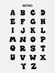 Bubble Letter Custom Cuff Bracelet - Gold