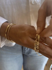 Retro Slider Custom Bracelet - Etched Gold