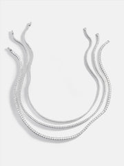 Billie Sterling Silver Tennis Necklace - Sterling Silver