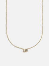 Varsity Gold/Pavé Number Custom Necklace - One Gold Station