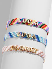 Woven Kids' Custom Friendship Bracelet - Multi Stripe