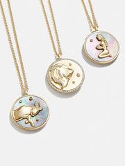 Zodiac 18K Gold Medallion Necklace