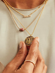 Zodiac 18K Gold Medallion Necklace