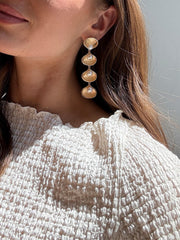 Calypso Seashell Earrings - Gold/Pearl