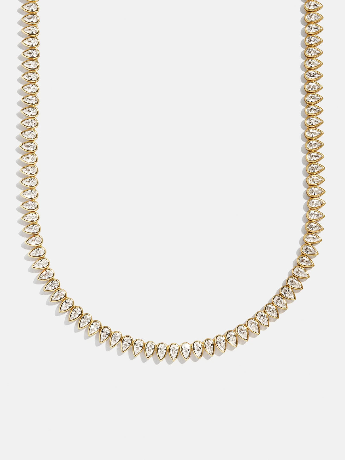 Julia 18K Gold Adjustable Tennis Necklace - Gold/Pavé