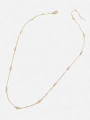 Yasmine 18K Gold Necklace - Gold/Pavé