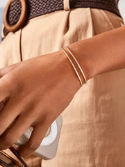 Val Cuff Bracelet - Gold/Pavé