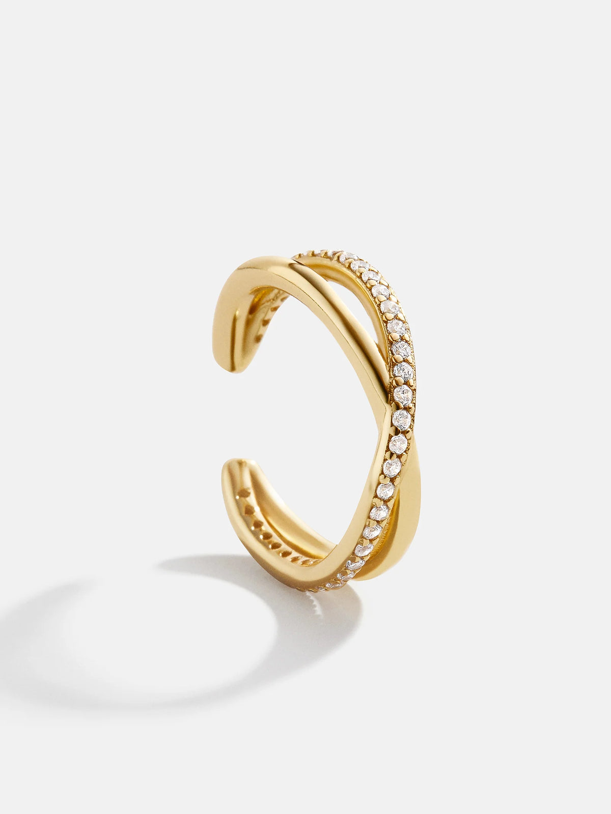 Mercedes 18K Gold Ear Cuff - Gold/Pavé