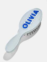 Mini Block Font Custom Hair Brush - Pale Blue/Cobalt Blue