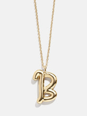 Bubble Script Initial Necklace - Bubble Script